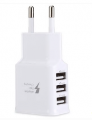 3 USB Ports Multifunctional Travel Charger Adapter - WHITE EU PLUG f&uuml;r 1,86&euro;