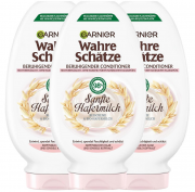 3 x 200 ml Garnier Wahre Sch&auml;tze Beruhigende Sp&uuml;lung Sanfte Hafermilch