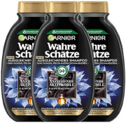 3 x 250 ml Garnier Wahre Sch&auml;tze Ausgleichendes Shampoo mit Aktivkohle und Schwarzk&uuml;mmel&ouml;l