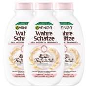 3 x 250 ml Garnier Wahre Sch&auml;tze Beruhigendes Shampoo f&uuml;r empfindliches Haar und sensible Kopfhaut