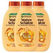 3 x 250 ml Garnier Wahre Sch&auml;tze Reparierendes Shampoo Honig Sch&auml;tze