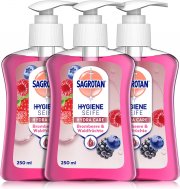 3 x 250 ml Sagrotan Handseife Brombeere und Waldfr&uuml;chte im Seifenspender