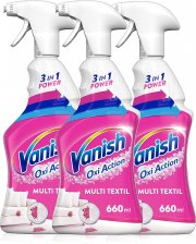 3 x 660 ml Vanish Oxi-Action Multi Fleckenentfernerspray f&uuml;r Teppiche, Sofas, Vorh&auml;nge und Autositze