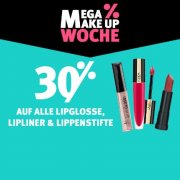 30% auf alle Lipglosse, Lipliner & Lippenstifte
