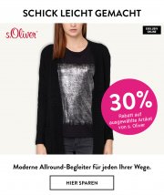 30% auf ausgew&auml;hlte Artikel von s.Oliver bei Adler Mode