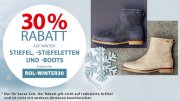 30% auf Stiefel, Boots und Stiefeletten 