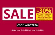 -30% auf Strickartikel, Sweatartikel, Langarmshirts