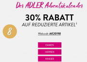 30% Extra-Rabatt auf alle reduzierte Artikel im Adler Mode Shop