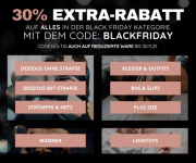 30% Extra-Rabatt auf alles in der Black Friday Kategorie im Liebeslust Erotik-Shop