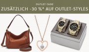 30% Extra-Rabatt auf bereits reduzierte Uhren, Schmuck und Accessoires im Outlet bei Fossil