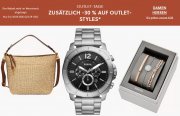 30% Extra-Rabatt auf bereits reduzierte Uhren, Schmuck und Accessoires im Outlet bei Fossil