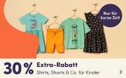 30% Extra-Rabatt auf Shirts, Shorts & Co. f&uuml;r Kids bei MyToys