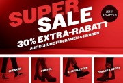 30% Extra-Rabatt auf &uuml;ber 87.500 Schuhe f&uuml;r Damen und Herren bei Mirapodo