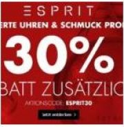 30% Extra-Rabatt auf Uhren und Schmuck von Esprit!