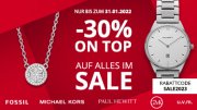 30% Extra-Rabatt On Top auf &uuml;ber 3.600 bereits reduzierte Uhren und Schmuckst&uuml;cke bei Christ