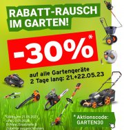 30% Rabatt auf alle Gartenger&auml;te bei Fuxtec