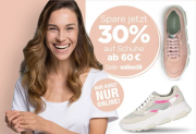 30% Rabatt auf ALLE Schuhe ab 60 Euro f&uuml;r Damen, Herren und Kinder im Reno Shop
