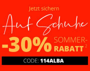 30% Rabatt auf alle Schuhe bei Alba Moda