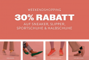 30% Rabatt auf alle Sneakers, Slipper, Sportschuhe & Halbschuhe f&uuml;r Damen und Herren bei Mirapodo