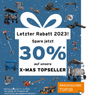 30% Rabatt auf ausgesuchte Garten und Heimwerker X-MAS Topseller bei Fuxtec