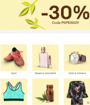 30% Rabatt auf ausgew&auml;hlte Fashion, Sport, Beauty und Gesundheit sowie Uhren und Schmuck bei Ebay