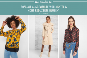 30% Rabatt auf ausgew&auml;hlte Wollm&auml;ntel und nicht reduzierte Blusen im Orsay Shop