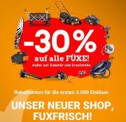 30% Rabatt auf das komplette Sortiment bei Fuxtec
