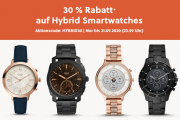 30% Rabatt auf Hybrid Smartwatches im Fossil Shop