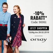  30% Rabatt auf Jacken & M&auml;ntel + 10% Rabatt auf nicht reduzierte Ware im Orsay Shop