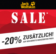 30% Rabatt im Sale + 20% Extra-Rabatt On Top auf ALLES im Sale im Jack Wolfskin Shop