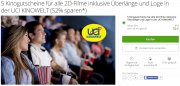 5 Kinogutscheine f&uuml;r UCI Kinowelt f&uuml;r 32 &euro;