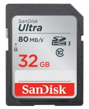 SanDisk Ultra 32GB SDHC bis zu 80 MB/Sek, Class 10 Speicherkarte FFP 10,99