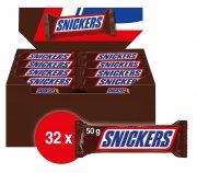 32 St&uuml;ck Snickers Schokoriegel mit Erdn&uuml;sse und Karamell in Gro&szlig;packung