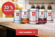 33% Rabatt auf Kaffeebohnen und Filterkaffee von illy bei Cafori