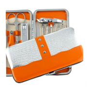 Belle Orange 13-teiliges Nagelzange Manik&uuml;re Pedik&uuml;re Etui