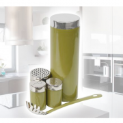 5 teiliges olivgr&uuml;nes Pasta Set im Retro-Design f&uuml;r 4,99 &euro;