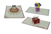 3D Geburtstagskarten im 3er Set &ndash; verschiedene Motive &ndash; 5 Euro Rabatt [Amazon]