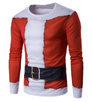 3D Weihnachtsmann langarm T-Shirt f&uuml;r 5,04&euro; statt 16,40&euro;