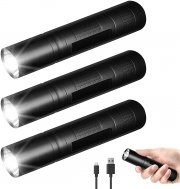 3er Pack AVACOM Wiederaufladbare Taktische LED Taschenlampen