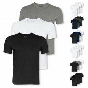 3er Pack HUGO BOSS Herren T-Shirts kurzarm Crew-Neck V-Neck mit Farbwahl