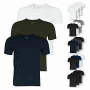3er Pack HUGO BOSS T-Shirts kurzarm Crew-Neck V-Neck
