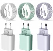 3er Pack MAIMEITE 20W USB C Schnellladeger&auml;te mit iPhone Ladekabel