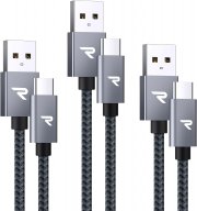 3er Pack RAMPOW USB C QC 3.0 3A Schnellladekabel