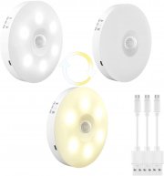3er Pack SHUXAG LED Nachtlichter wiederaufladbar mit Bewegungsmelder