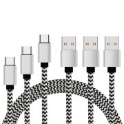 3er Pack Tinwoo USB C auf Typ C Schnellladekabel