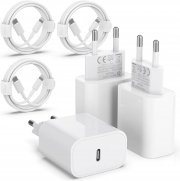 3er-Pack ZNBTCY 20W USB C Ladeger&auml;t mit 3 St&uuml;ck 2M Lightning Ladekabel Apple MFi Certified