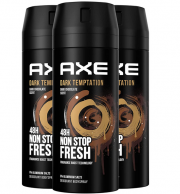 3x150 ml Axe Bodyspray Dark Temptation Deo ohne Aluminium