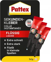 3x1g Pattex schnelltrocknender Sekundenkleber Mini Trio