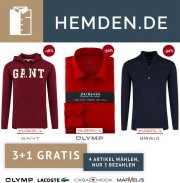 4 f&uuml;r 3 Aktion: 4 Artikel kaufen und nur 3 bezahlen bei Hemden.de