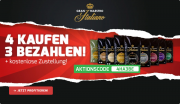 4 Grand Maestro Italiano Pakete Kaufen, 3 Bezahlen + kostenlose Lieferung im Kaffeevorteil Shop